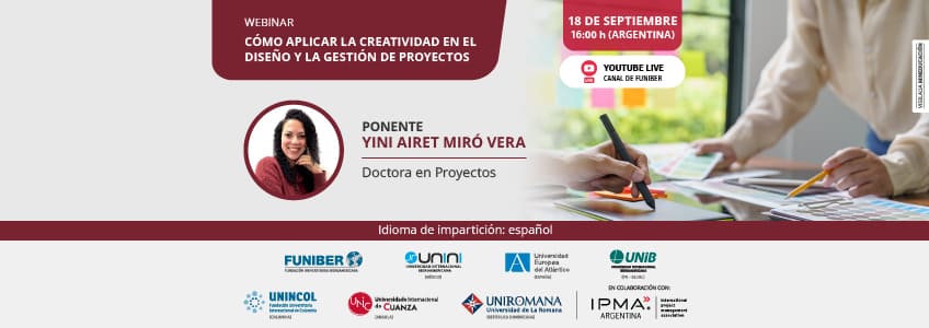 UNINCOL organiza el webinar «Cómo aplicar la creatividad en el diseño y la gestión de proyectos»